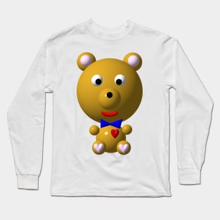 Cute Bear wearing a Bow-Tie Long Sleeve T-Shirt